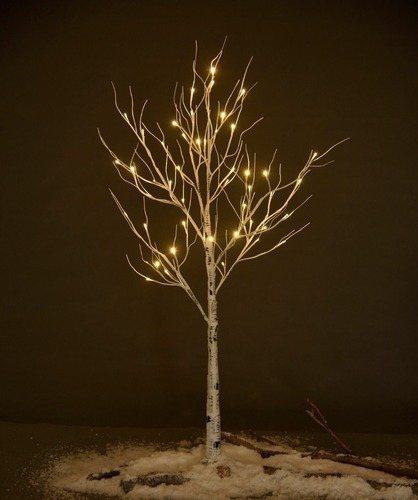 6 Pies 1.83 M Prelit Led Abedul Árbol Rama Plata Luz Holiday