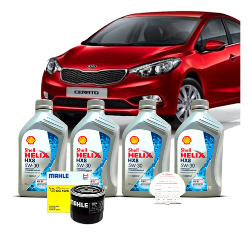 Troca 4l Oleo 5w30 E Filtro Kia Cerato 1.6 2014 2015 2016