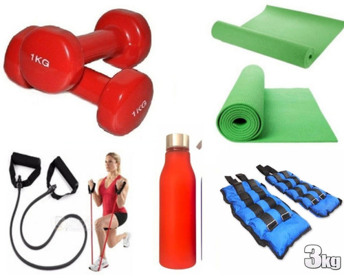 Kit Set Ejercicio Entrenamiento 6 Artic Pesa Banda Mancuerna