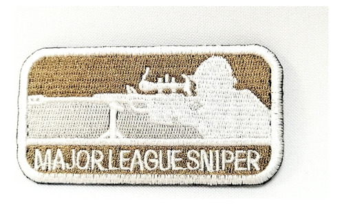 Parche Militar, Tela Velcro, Major League Sniper, Tan