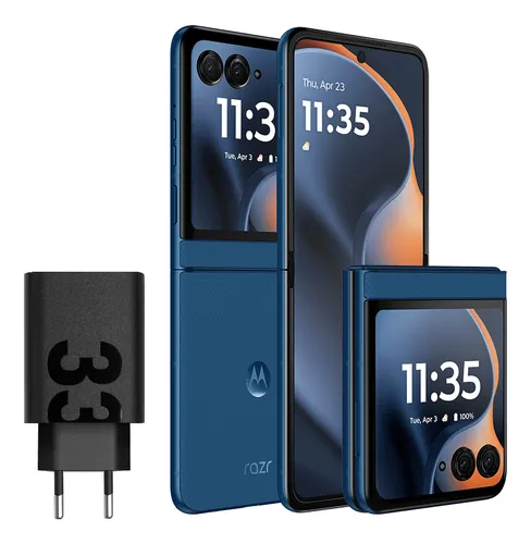Motorola Razr 60 5g 512gb/ 12gb Ram Expande 24gb-azul. Moto Ai. Cámara 50mp, 13mp, 32mp. Ip48, Sumergible, Gorilla Glass Victuss.