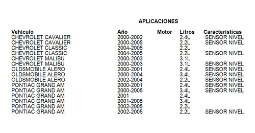 Bomba Gas Electrica Sensor Nivel Classic 2004-2005 2.2l