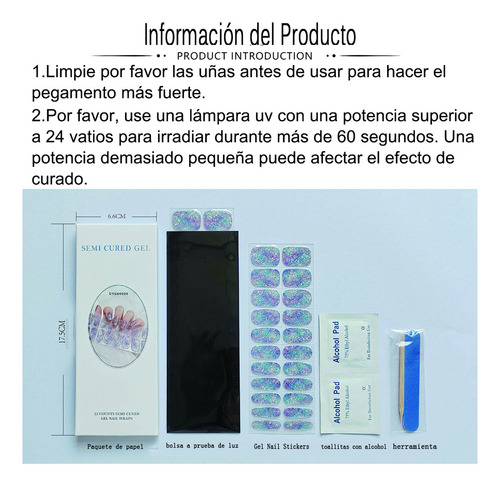 Uñas Soft Gel,unas Postizas,uñas De Gel Semicuradas 22 Dedos uñas postizas uñas postizas decoradas Color 60037