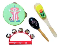 Comprar Kit De Percusión X 4 Instrumentos Musicales Infantiles 