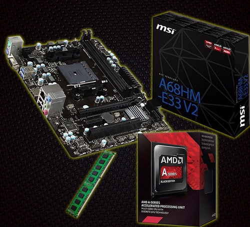 Kit Gamer A8-7650k + Msi A68hm-e33 Fm2 + 8gb Mem C/nfe