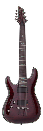 Guitarra eléctrica para zurdo Schecter Hellraiser C-7 de caoba black cherry con diapasón de palo de rosa