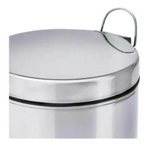 Lixeira Inox 3l Com Pedal Banheiro E Cozinha