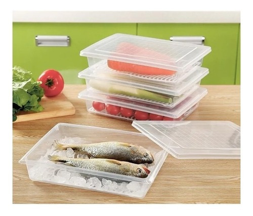 Imagen 3 de 4 de Taper Tupper Organizador Plastico Para Comida Nevera