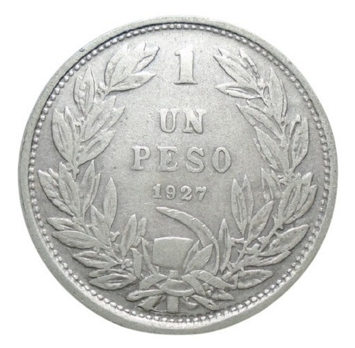 Chile 1 Peso 1927 Plata Ley 0.500