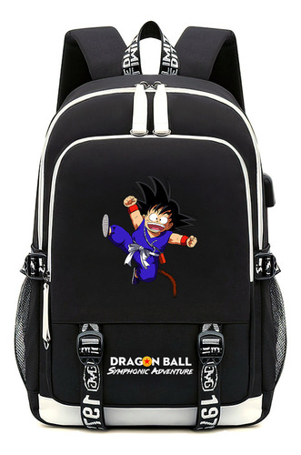 Anime Dragron Ball Mochila Goku Negro Con Usb Para Hombre Estudiante Mujer Estudiante De Dibujos Animados Lindo Kawaii Para Los Aficionados Durable Db