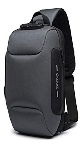 Morral Impermeable Con Puerto De Carga Usb Gris-negro Zuk