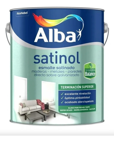 Esmalte Sintetico Satinol Verde Ingles 1 Lt Alba Sibaco