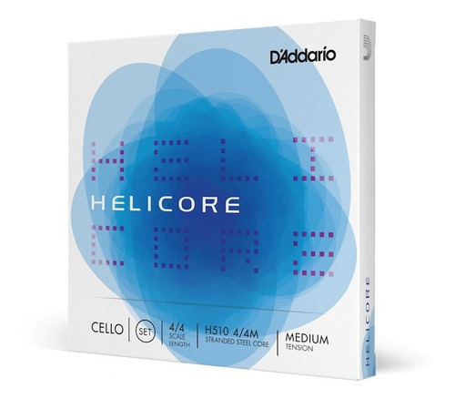 Encordado Daddario Para Cello 4/4 Helicore T. Media H5104-4m
