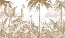 Comprar Mural Infantil Ploteo Jungla Selva Animales Vintage Mui90