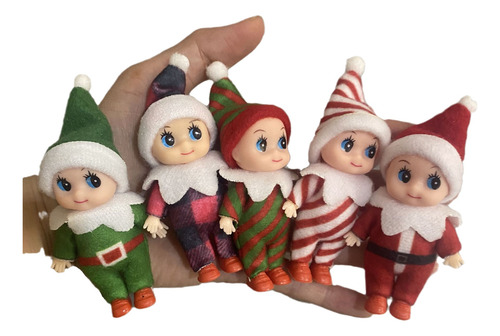 7pcs Muñeca De Elfo Pequeño De Navidad Para Bebé