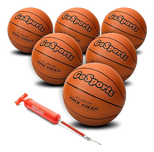 Gosports Indoor/outdoor Rubber Basketballs - Six