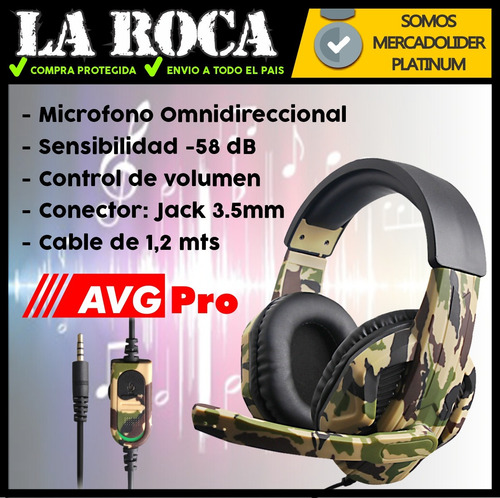 Imagen 4 de 10 de Auricular Gamer Con Microfono Pc Gaming Ps4 Xbox Cuo