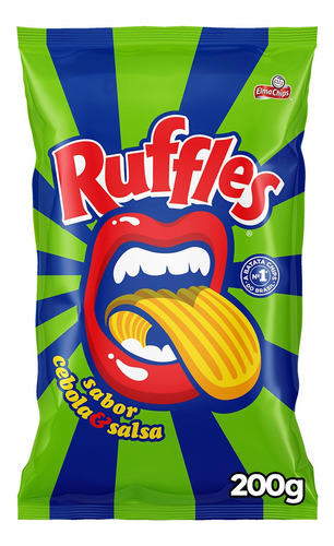 Batata Frita Ondulada Ruffles Sabor Cebola E Salsa 200g Elma Chips