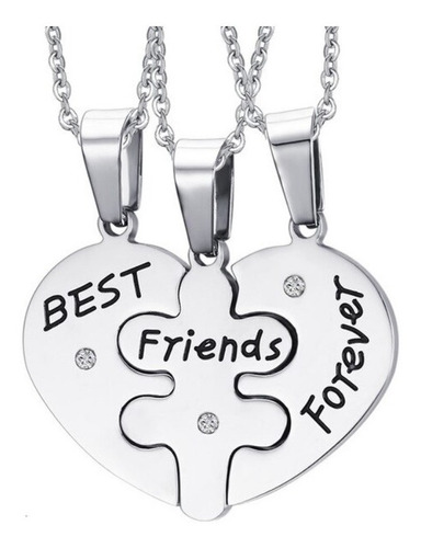 Collares Mejores Amigas Y Amigos X 3 Bff