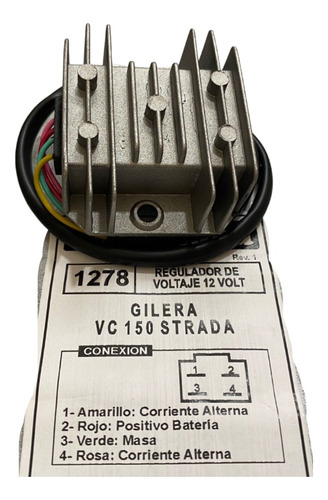 Regulador De Voltaje Gilera Vc 150 Strada - Pietcard 1278