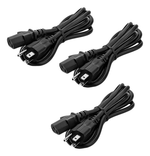 10pz Cable Fuente Poder Corriente Monitor Computadora Pc Cpu