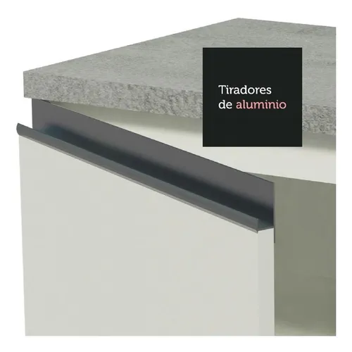 Cocina Integral Madesa Glamy Sin Mesón De Acero Con 120 Cm