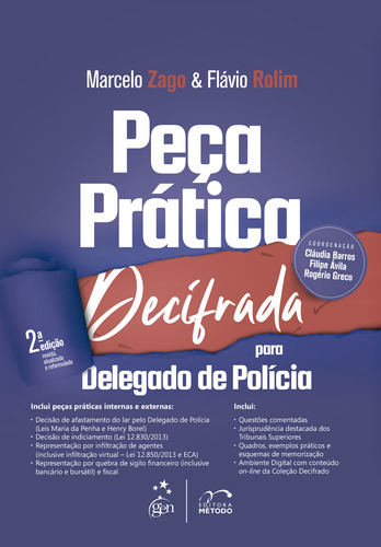 Coleção Decifrado - Peça Prática Decifrada Para Delegado De Polícia, De Marcelo Zago Gomes Ferreira. Editora Método, Capa Mole Em Português