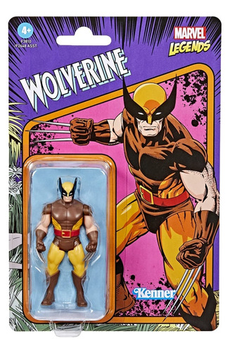 Figura Wolverine Marvel Hasbro Legends Retro Kenner 9.5 Cm