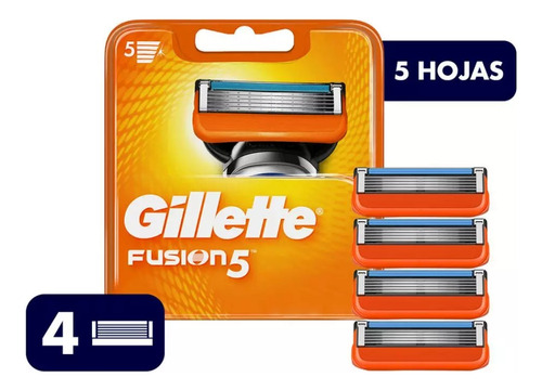 Repuestos De Afeitar Gillette Fusion5, 4un