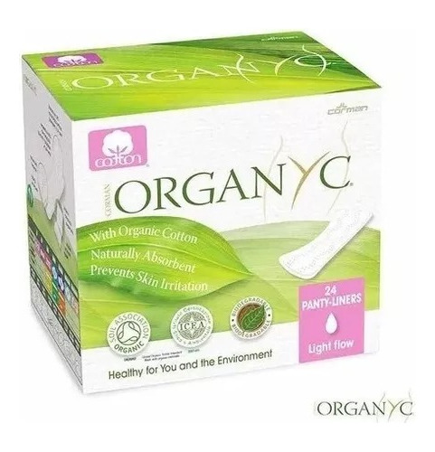 Panti-protector Flujo Ligero Organyc Caja 12 Paq Con 24 Pzs