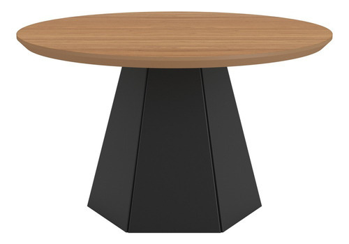 Mesa de café Cristaleira Fall 2 Pta West D01, color negro, marrón amarillento