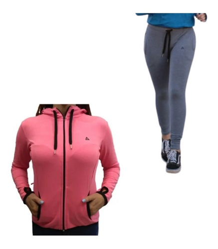 Conjunto! Campera Algodon Mujer Fu +pantalon Algodon Puño Gs