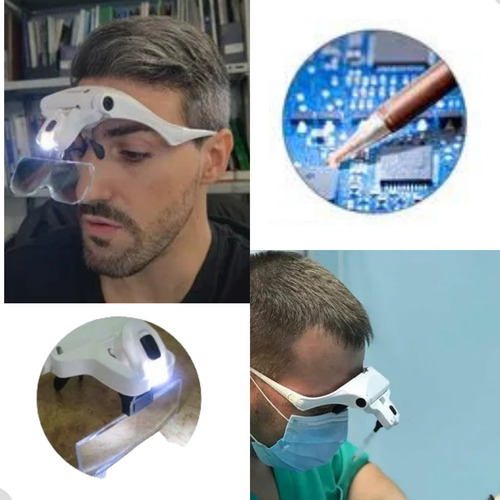 Lupa Aumento De Cabeça Eletrônica ManoThor Óculos Profissional Com Luz Led 5 Lentes Lash Designer Extensionista De Cílios Design Sobrancelha Joalheiro Esteticista Técnico Em Eletrônica Relojoeiro