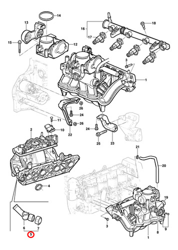 Conector Salida Multiple Admision Tornado 1.8l 2005