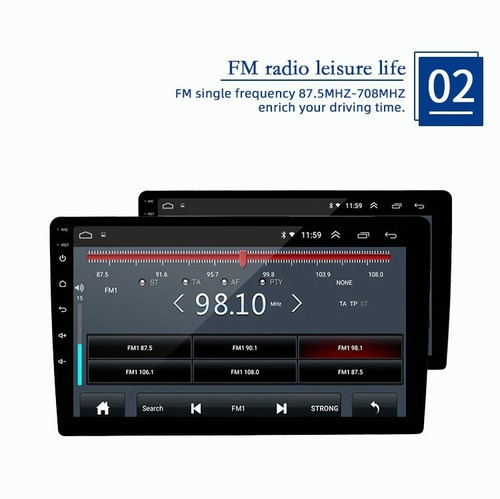 Imagen 3 de 10 de Estéreo Para Auto 1din Wifi Gps Android 9.1 De 10 In
