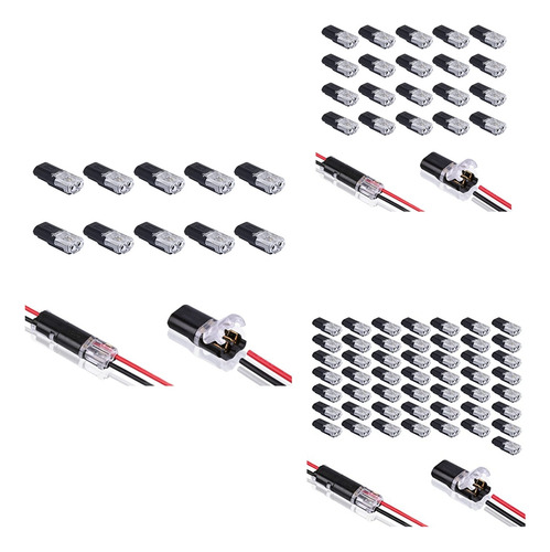 Conector De Encaixe De Fio Duplo De 20 Unidades Com Fivela D