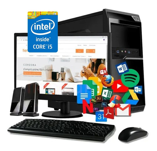 Imagen 1 de 3 de Computadora Intel Corei5 3.7 8gb Ssd 240gb W10 Monitor