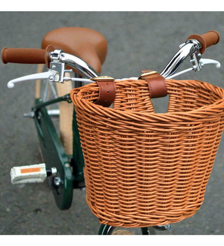 Cesta Delantera Para Bicicleta Con Cinturones Ajustables, Te