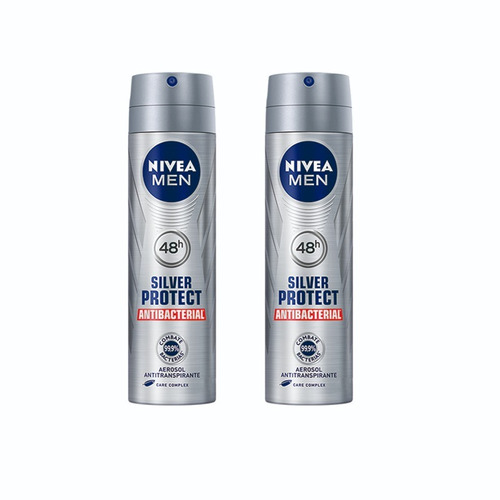 Desodorante Nivea En Spray Silver Protect X 2
