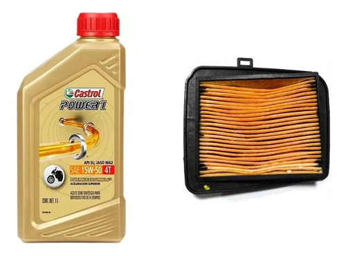 Kit Filtro Aire Y Aceite Castrol Cg Titan 150 New Honda Tala