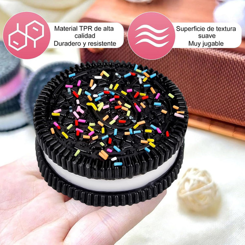 Squishy Con Olor Anti-estrés Galleta Oreo Suave Lavado 4 Pzs