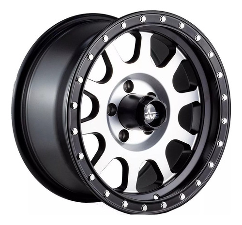 Ams 16x8 5x114.3 Et10 Classic Silver Black (set 4 Llantas)