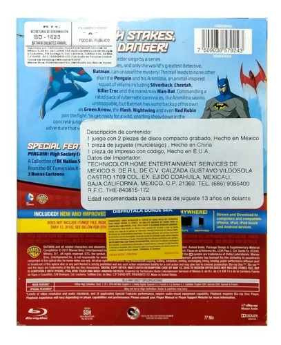 Batman Sin Limite Instinto Animal Blu-ray + Dvd + Figura