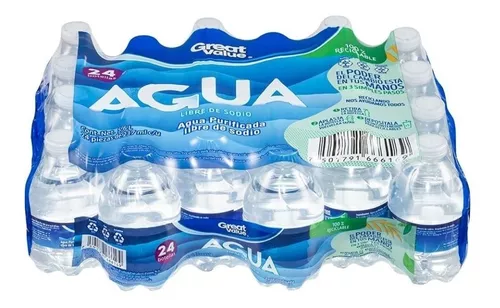 Agua Great Value 12 botellas de 237 ml c/u