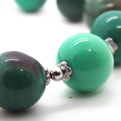 Pulsera De Piedras Naturales Semipreciosas De Crisoprasa