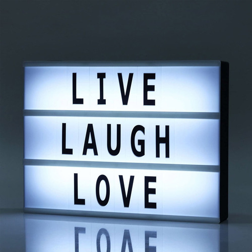 Imagen 7 de 10 de Cartel Luminoso Cine Marquesina Led Letras Grande 30x22cm