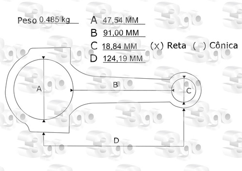 Imagem 2 de 4 de Biela Motor Renault Clio Logan Megane Sandero 1.6 8v