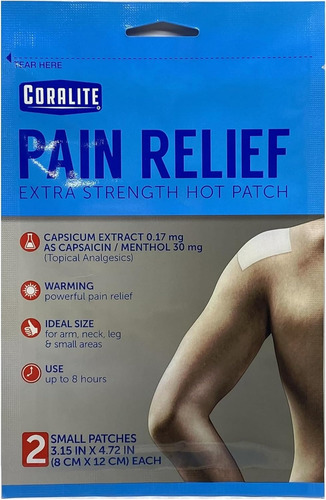 Parches Para Dolor 8x12cm Capsaicin Extra Strength Hot Patch Color Blanco