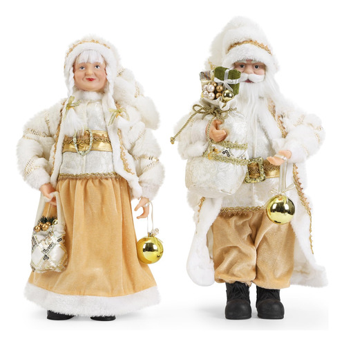 Yeeping Figuras De Papa Noel De Navidad, Hechas A Mano, Trin