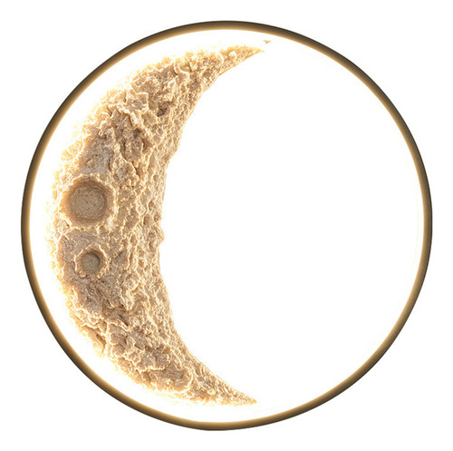 Lâmpada Arandela Luminária 3D Meia Lua De Parede Decoração Para Sala Quarto Luuk Young Cyl6808